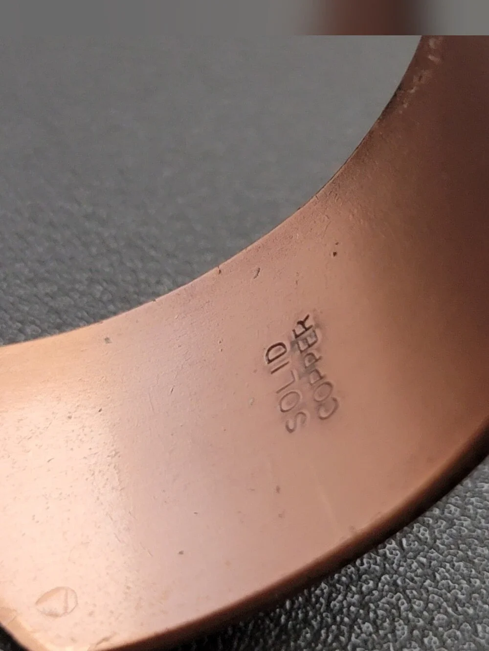 Vintage Solid Copper Mohawk Trail Scenic Cuff Bracelet Native American Mountain